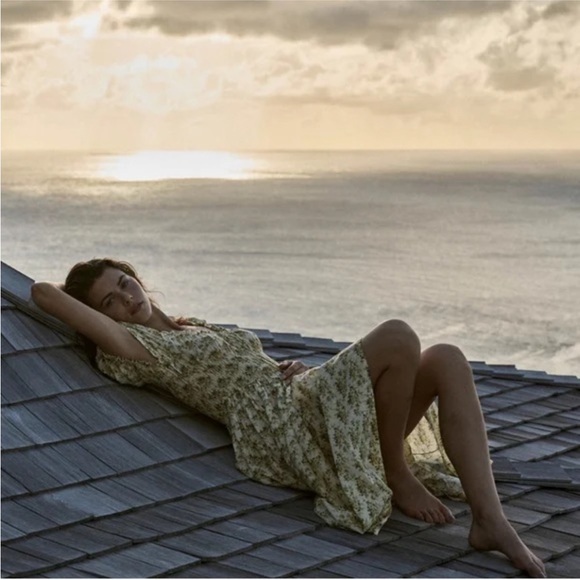 Doen Ashlynn Dress in Citron Rosier Floral - Picture 2 of 8